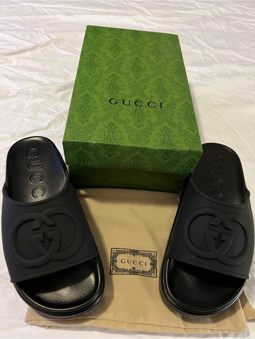Gucci Miami GG Logo Slide Sandals
